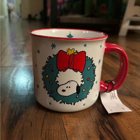 Peanuts snoopy Christmas wreath mug - Picture 1 of 4